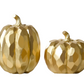 Bright Gold Textured Resin Pumpkins, Set of 2