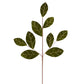 26.5"L Velvet Leaf Spray Moss Green w/ Gold