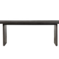 Dark wooden dining table on a white background