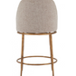 Hadley Swivel Counter Stool, Beige & Gold