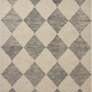 Diamond Pattern Rug- Ivory and Charcoal