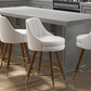 Lexi Leather Counter Stool -White
