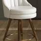 Lexi Leather Counter Stool -White