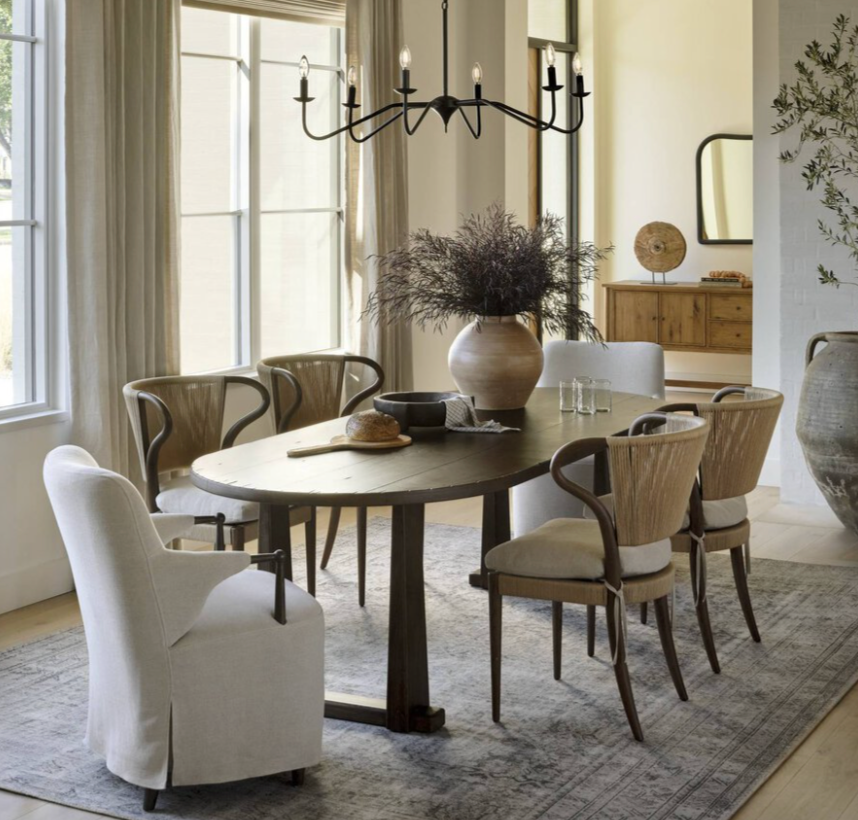 Layla Dining Table, Aged Pine