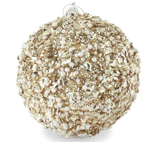 5" Champagne Embellished Shatterproof Ornament