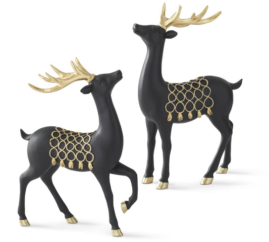Matte Black Deers w/ Gold Saddle (Various Styles)
