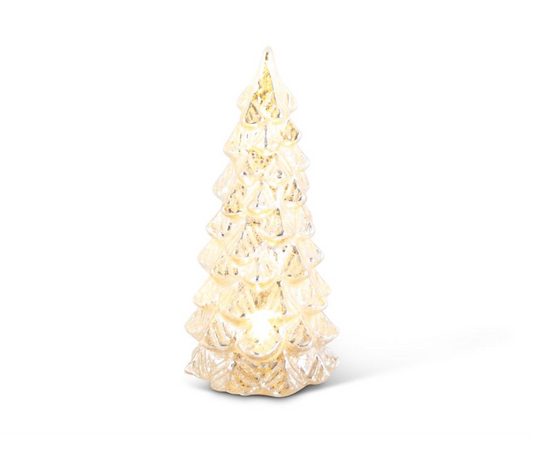 Glittered LED Mercury Glass Tree