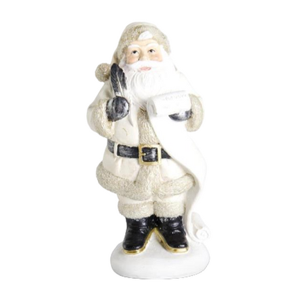 Assorted Resin Cream and Black Santas (4 Styles)