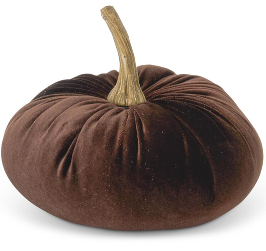 6.25" Burgundy Velvet Stuffed Pumpkin
