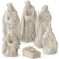 Tabletop White Glittered Nativity Set
