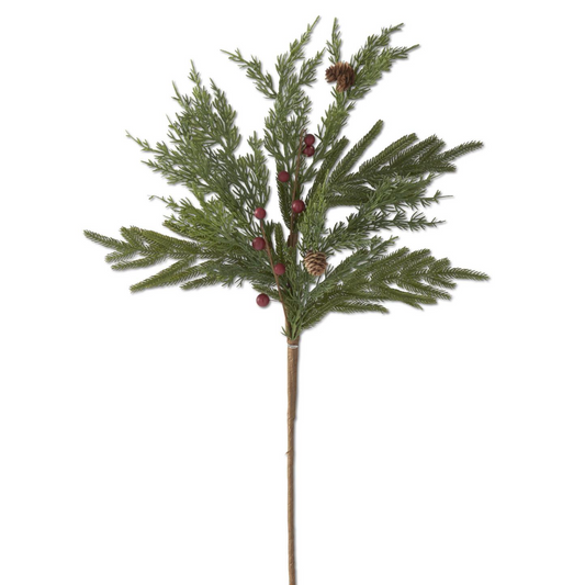 24" Real Touch Mixed Pine Stem w/ Pinecones