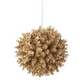4.25" Gold Small Leaf Round Ornament