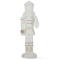 15" White Resin Nutcracker w/ Tree & Gold Trim