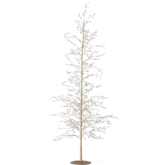 56.75" Gold Glittered Tree w/ Crystals