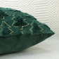 Christmas Tree Lumbar Pillow, Green w/ Gold