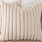 Fluffy Striped Pillow, Apricot