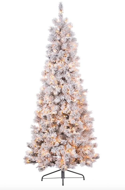7.5' Halifax Fir Half Tree, Flocked