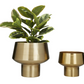 Gold Metal Tapered Planter with Base (Various Sizes)