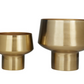 Gold Metal Tapered Planter with Base (Various Sizes)