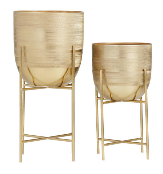 Gold Brushed Dome Planter (Various Sizes)