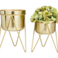 Smooth Gold Metal Planters (Various Sizes)