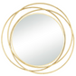 Gold Metal Mirror with Overlapping Circles