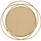 Gold Metal Mirror with Overlapping Circles