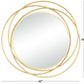 Gold Metal Mirror with Overlapping Circles