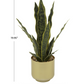 Faux Snake Plant in Gold Pot