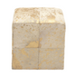 Gold Leather Glam Ottoman