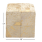 Gold Leather Glam Ottoman