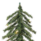 Natural Alpine Trees w/ Warm White Lights, Set of 3