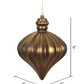 6" Mocha Matte Onion Ornament