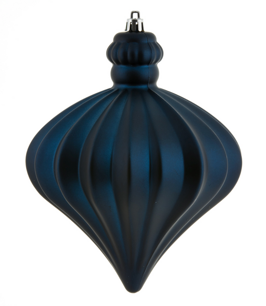 6" Midnight Blue Matte Onion Ornament