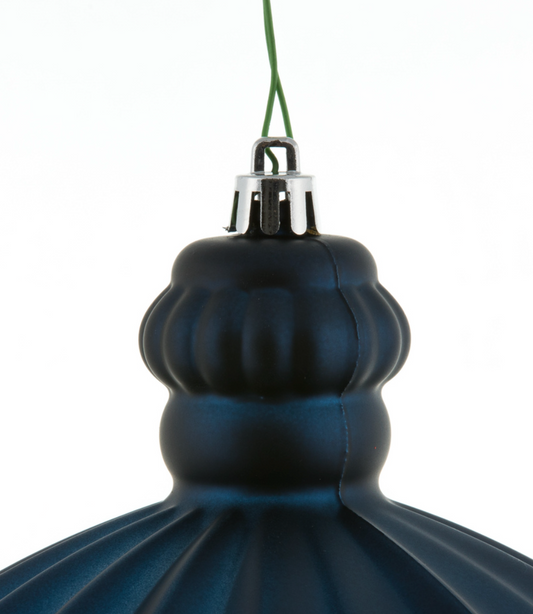 6" Midnight Blue Matte Onion Ornament