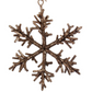 6.5" Chocolate Twig Snowflake Ornament