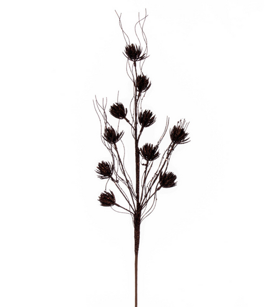 30" Chocolate Mini Flower Glitter Spray