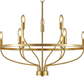 Modern Gold 9-Light Chandelier