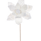 17" Ivory Velvet Pearl Poinsettia Stem