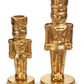 7" Gold Nutcracker Candleholders