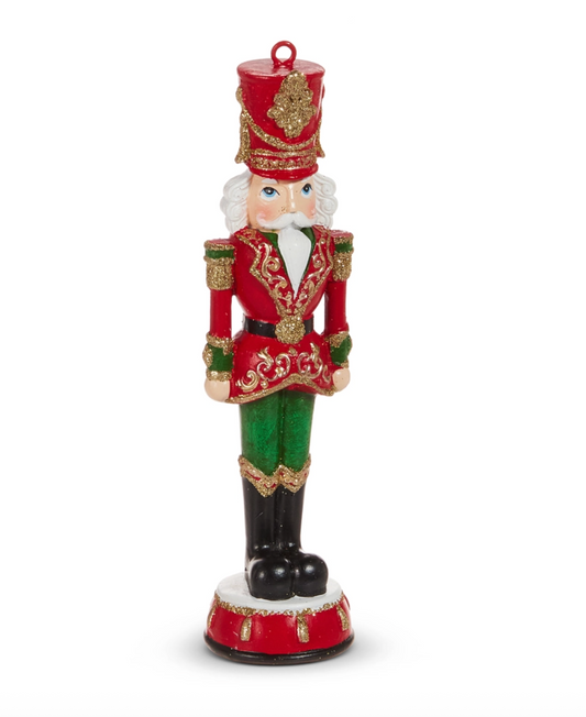 6" Red and Green Nutcracker Ornament
