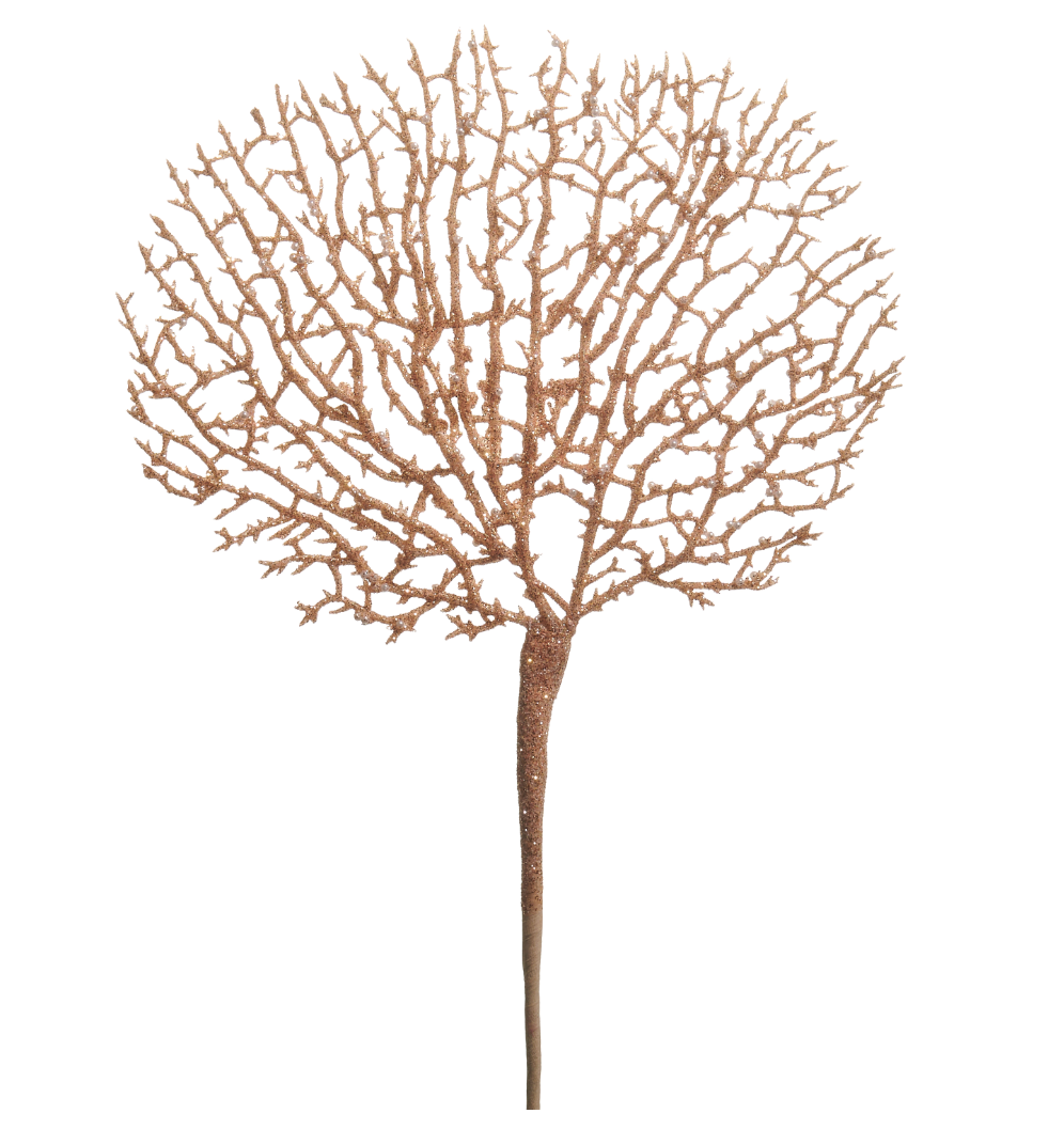 22" Sand Glittered Coral Pick