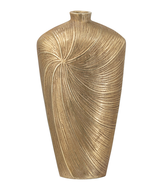 Gold Tapered Swirl Vase