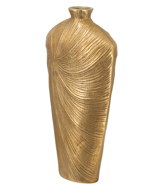Gold Tapered Swirl Vase