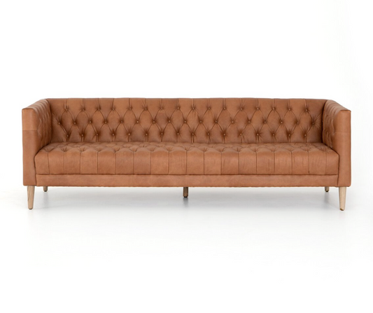Williams Leather Sofa, Camel