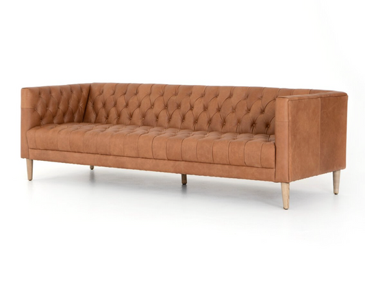 Williams Leather Sofa, Camel