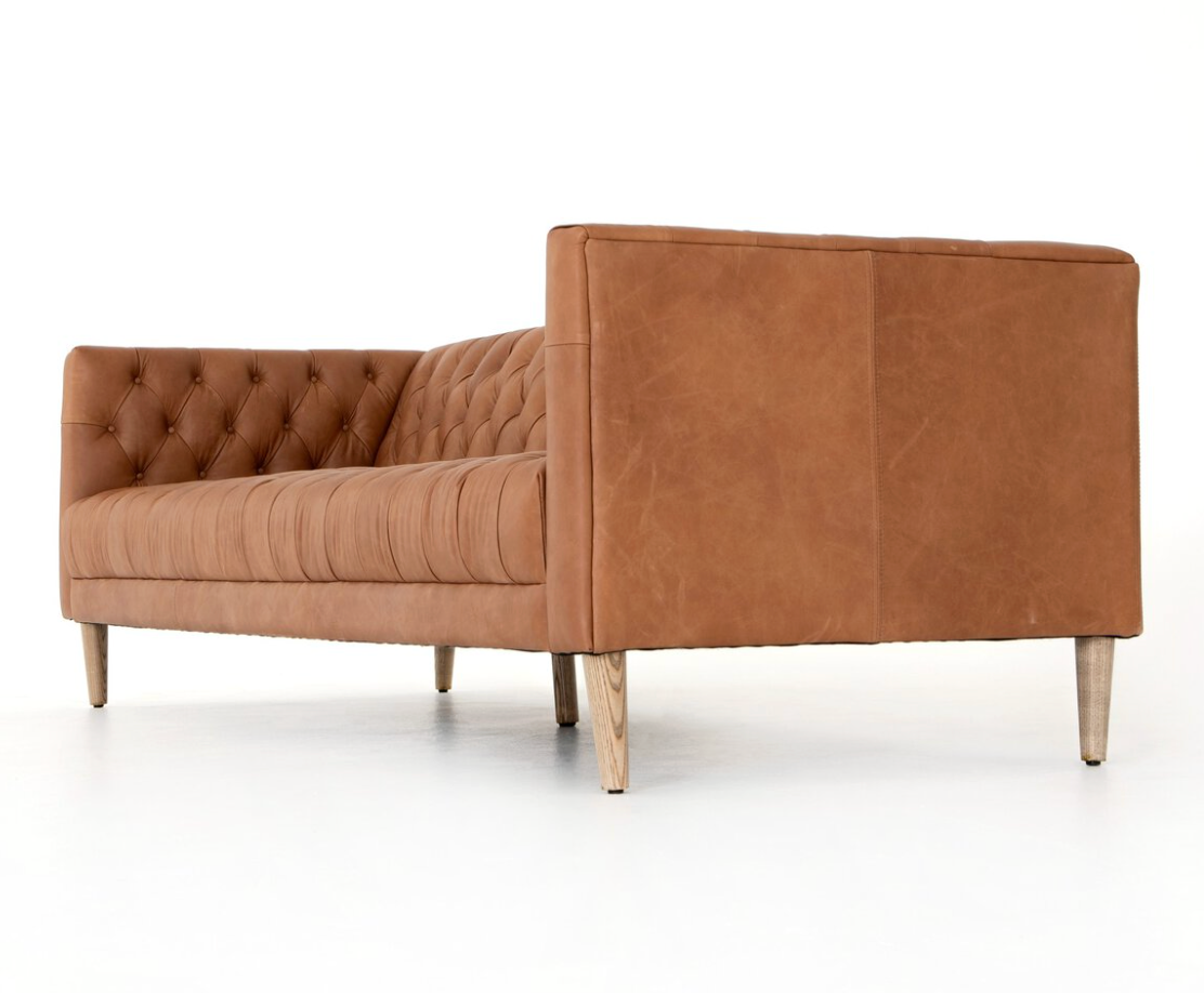 Williams Leather Sofa, Camel