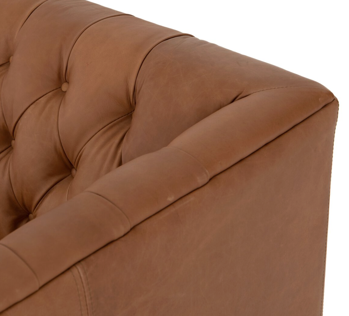 Williams Leather Sofa, Camel