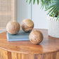Decorative Teak Balls, Set of 3