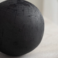 Black Decorative Teak Balls, Set of 3
